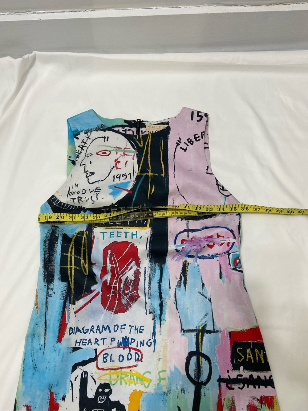 Alice + Olivia Basquiat Sleeveless Multicolored Printed Shift Dress - .Size-8 - Picture 5 of 12